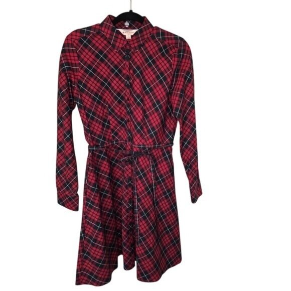 Brooks Brothers Red Fleece Womens Plaid Button-Down Shirt Dress Size 8 - Picture 1 of 7